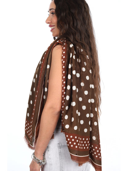 Miss love pashmina da unisex marrone