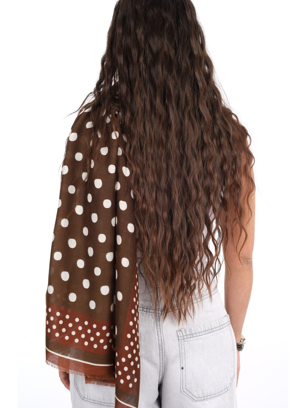 Miss love pashmina da unisex marrone