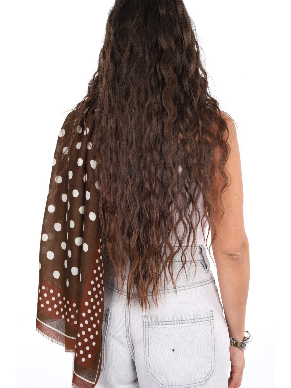 Miss love pashmina da unisex marrone