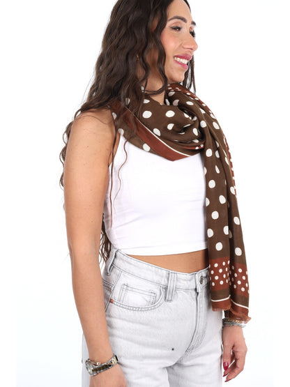 Miss love pashmina da unisex marrone