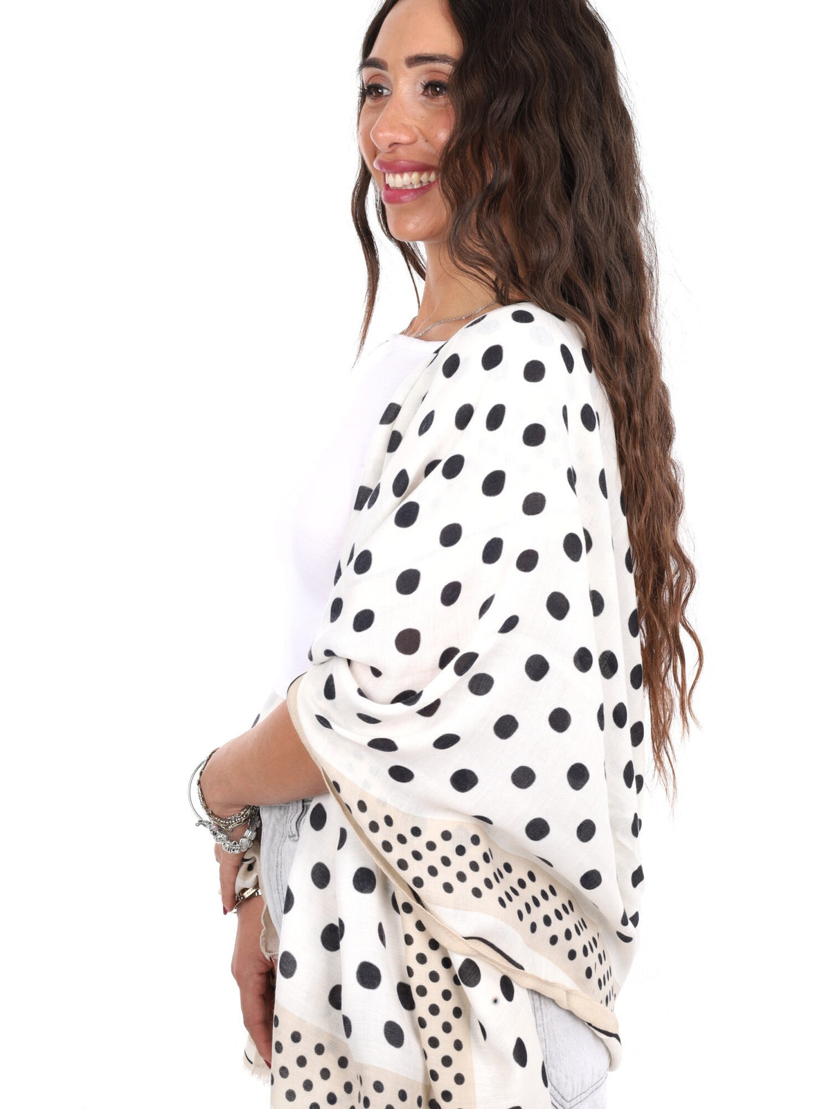 Miss love pashmina da unisex panna