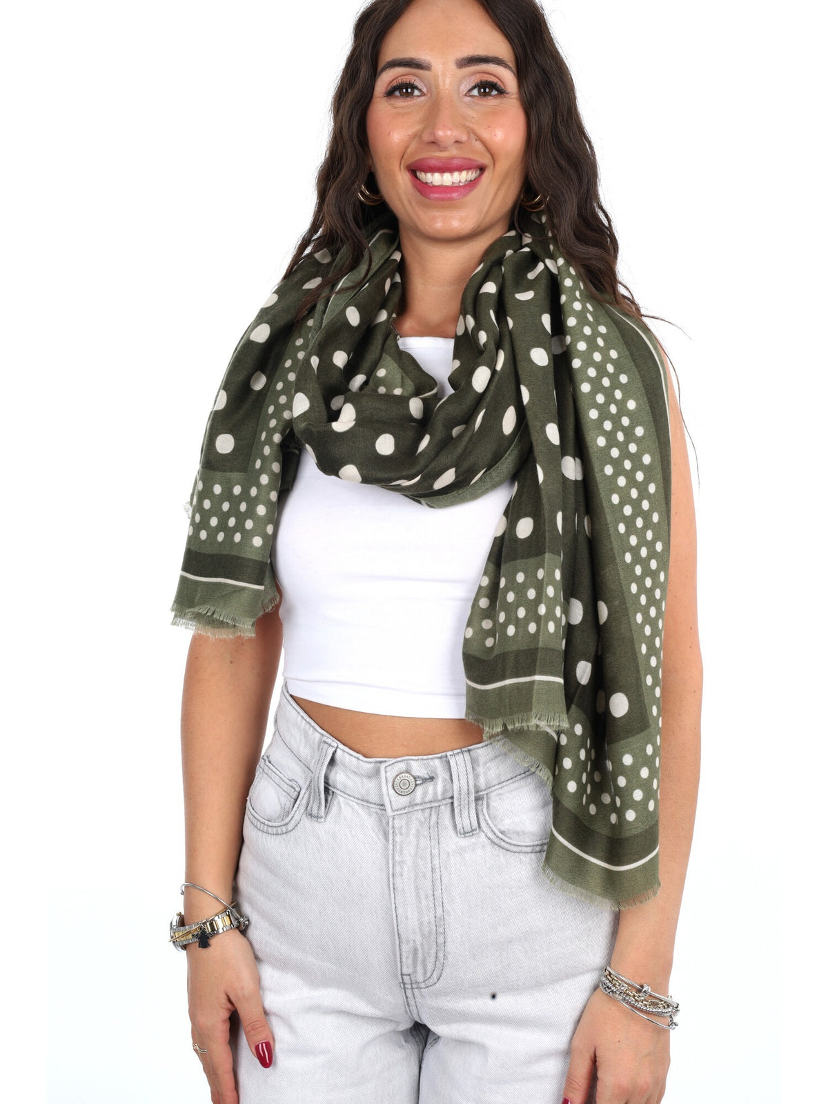 Miss love pashmina da unisex verde