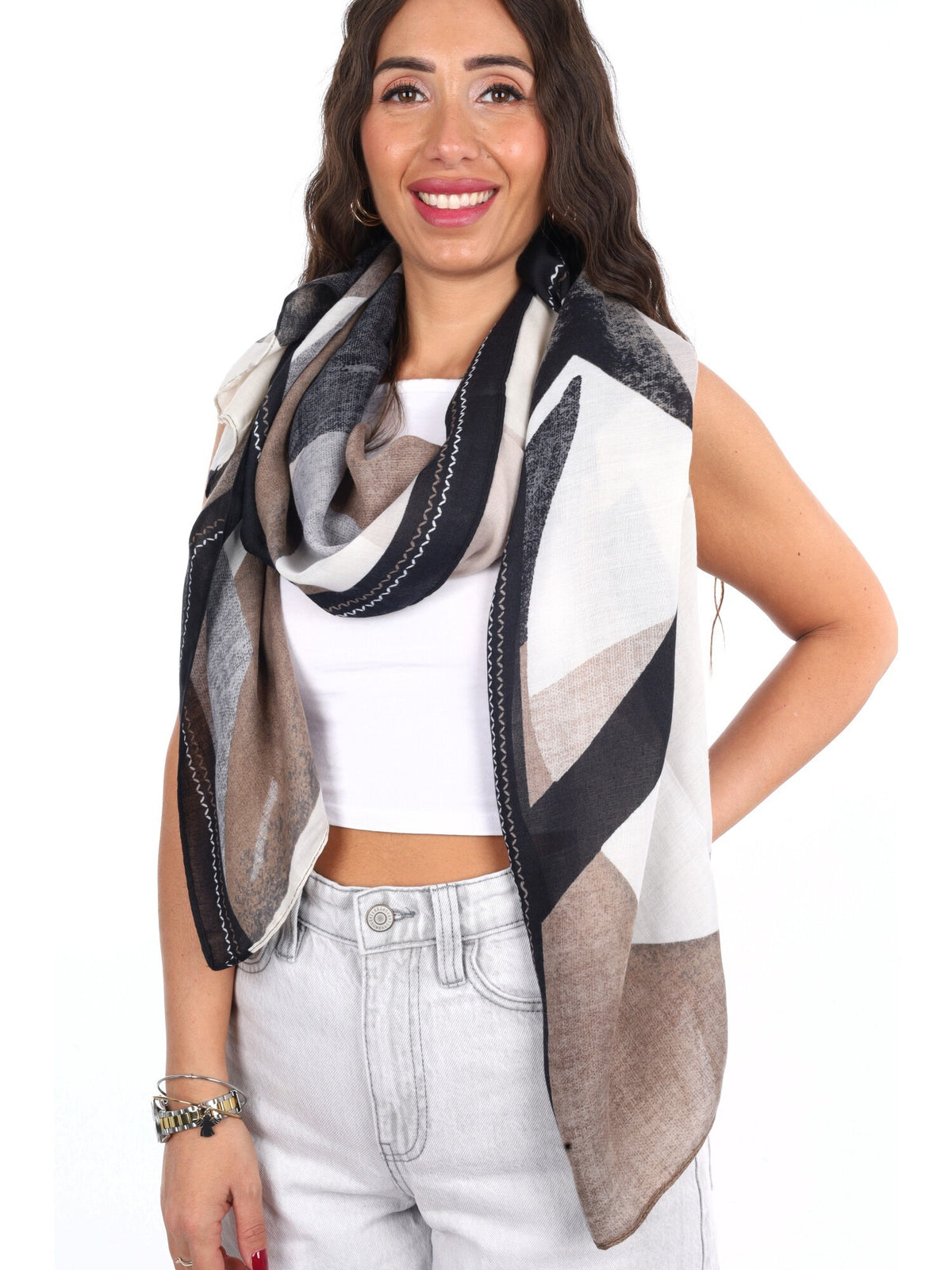 Miss love pashmina da unisex beige