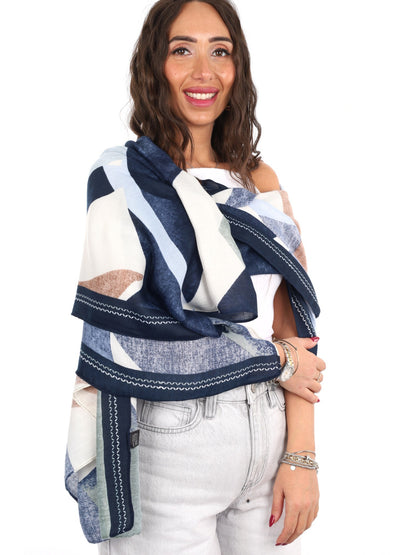 Miss love pashmina da unisex blu