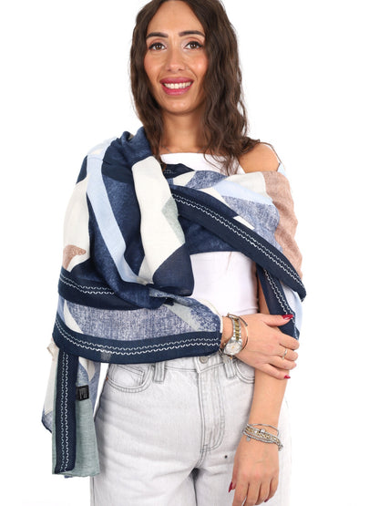 Miss love pashmina da unisex blu