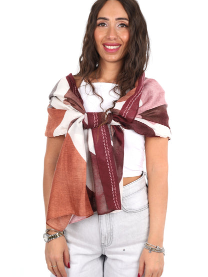 Miss love pashmina da unisex bordeaux