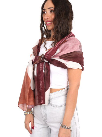 Miss love pashmina da unisex bordeaux