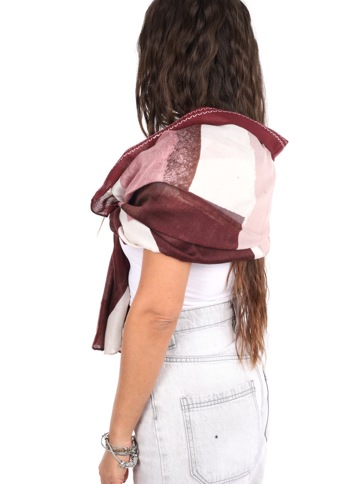 Miss love pashmina da unisex bordeaux