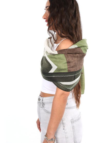 Miss love pashmina da unisex verde