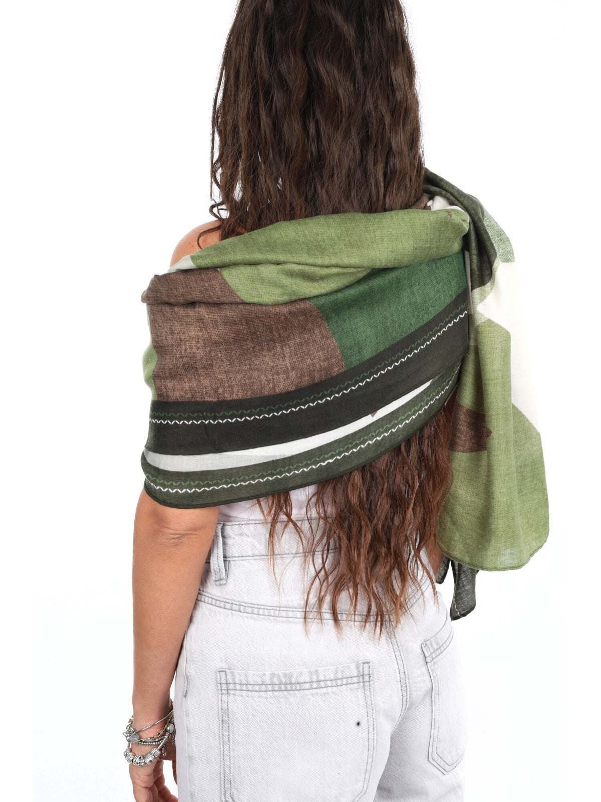 Miss love pashmina da unisex verde