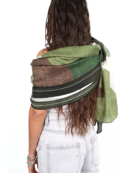 Miss love pashmina da unisex verde
