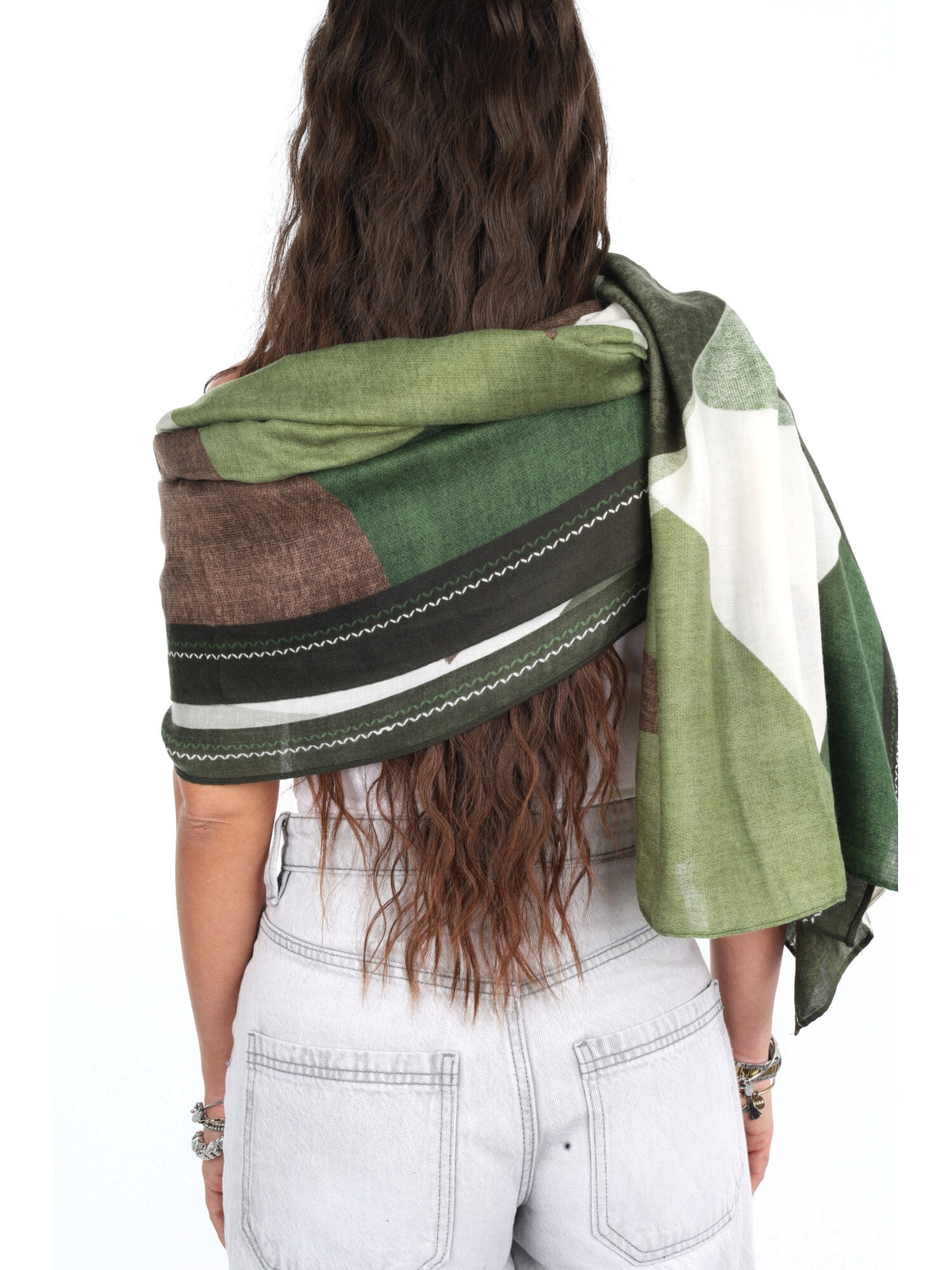 Miss love pashmina da unisex verde