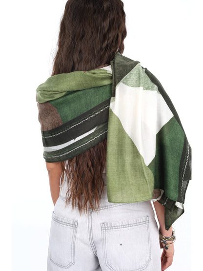 Miss love pashmina da unisex verde