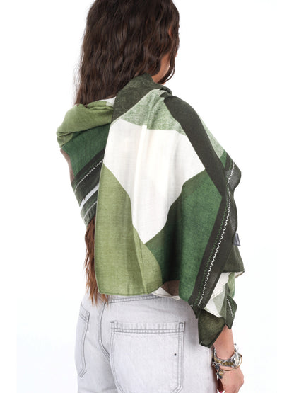 Miss love pashmina da unisex verde