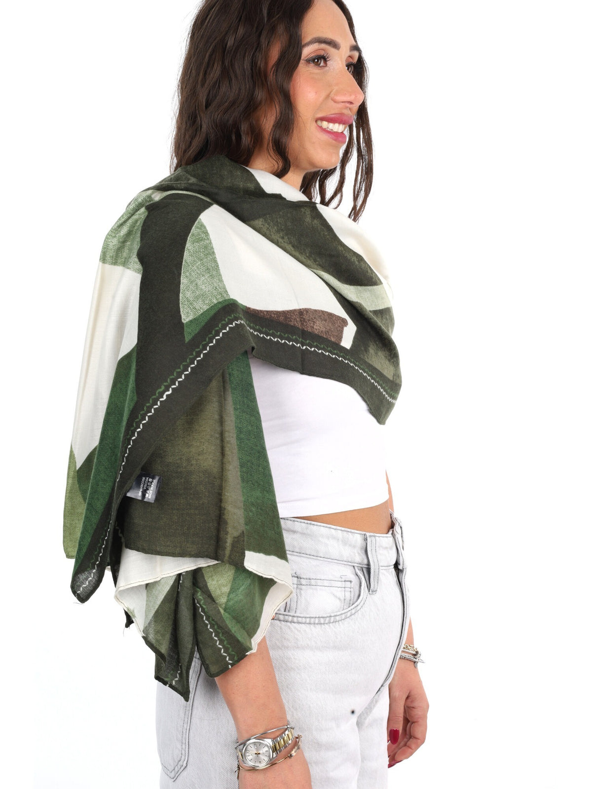 Miss love pashmina da unisex verde