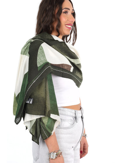 Miss love pashmina da unisex verde
