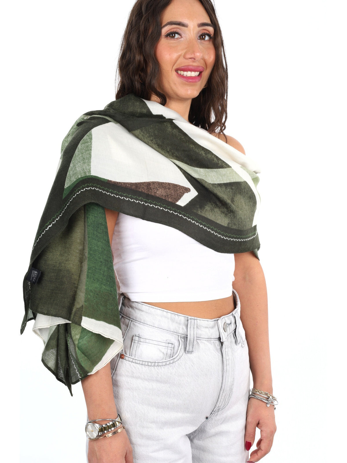 Miss love pashmina da unisex verde