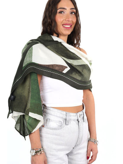 Miss love pashmina da unisex verde