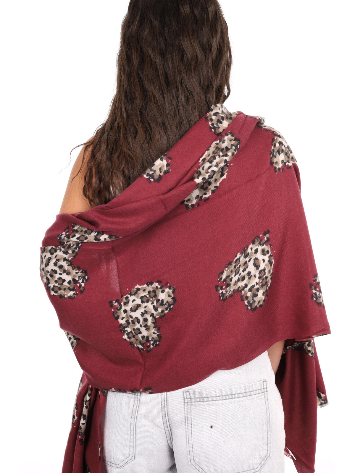 Miss love pashmina da unisex bordeaux