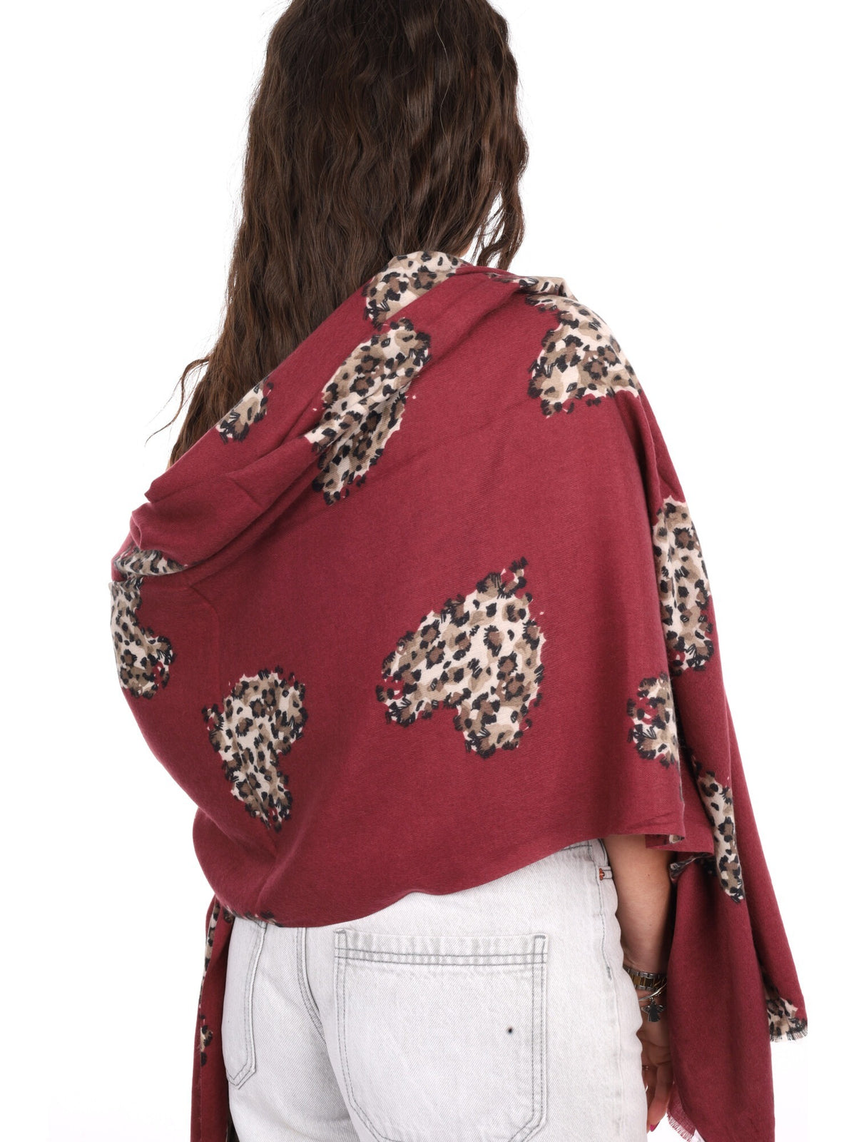 Miss love pashmina da unisex bordeaux