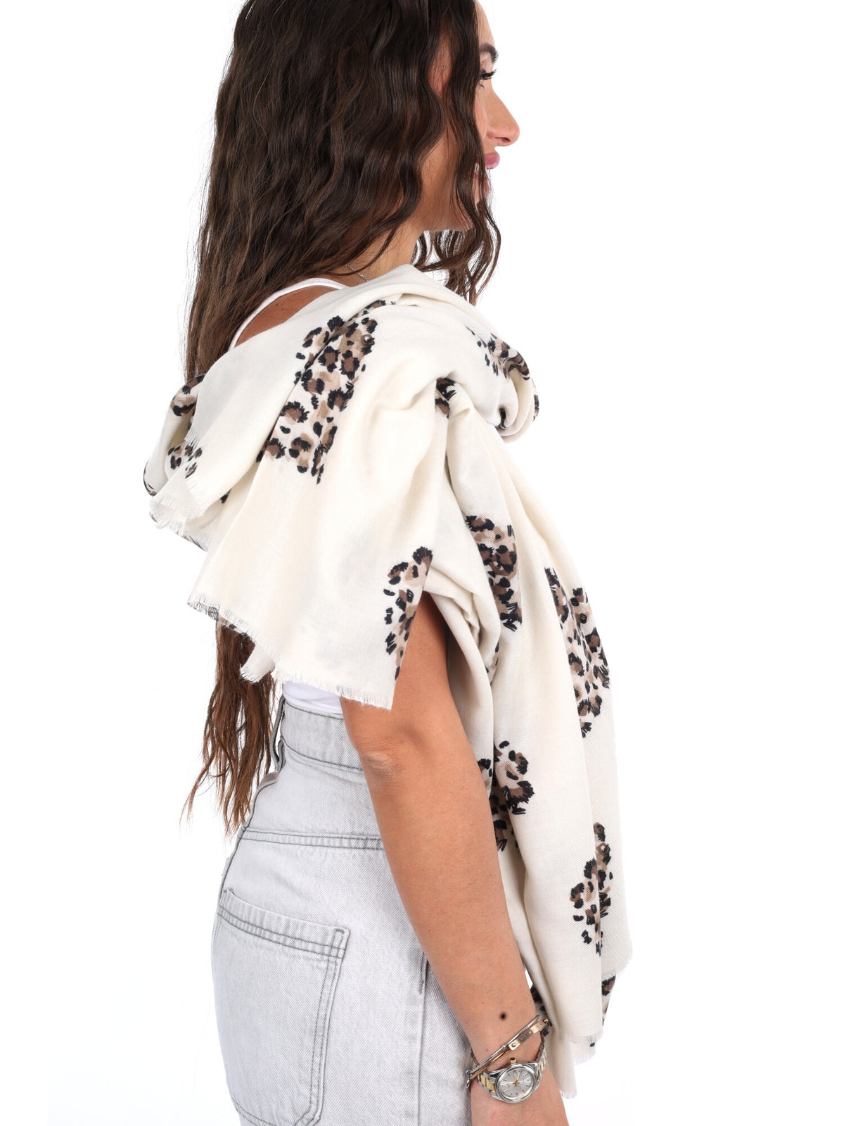 Miss love pashmina da unisex panna