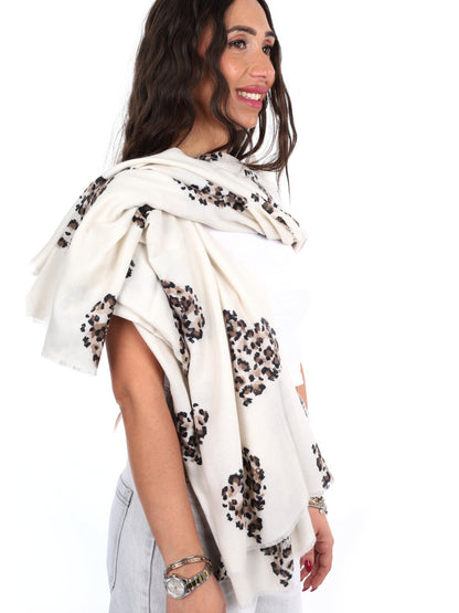 Miss love pashmina da unisex panna