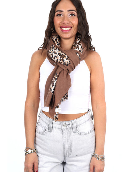 Miss love pashmina da unisex tabacco