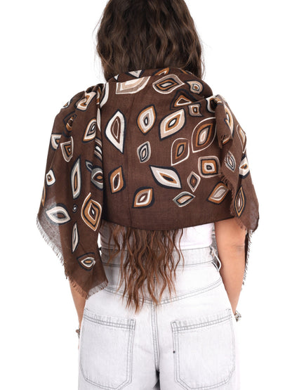 Miss love pashmina da unisex marrone