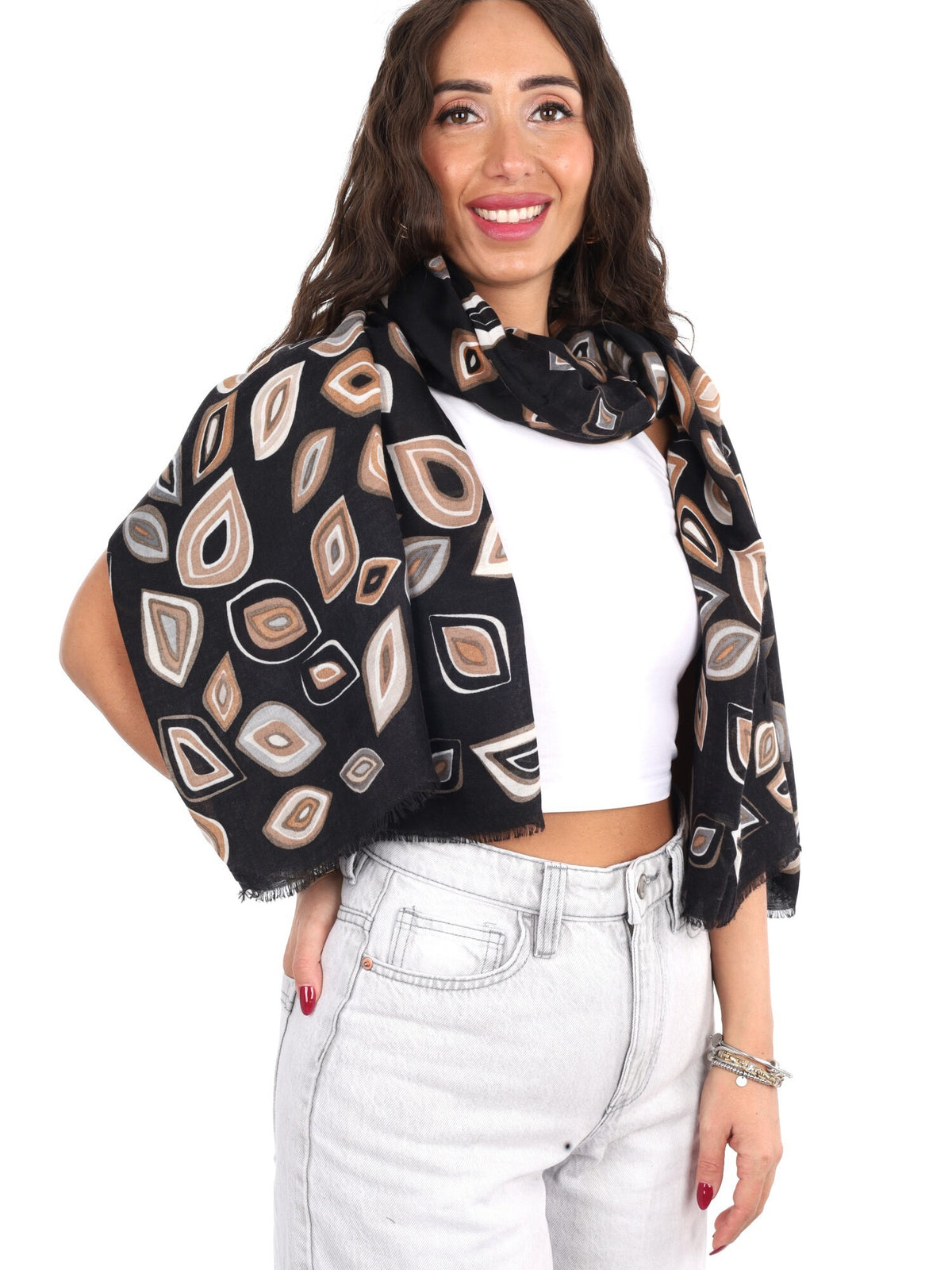Miss love pashmina da unisex nero