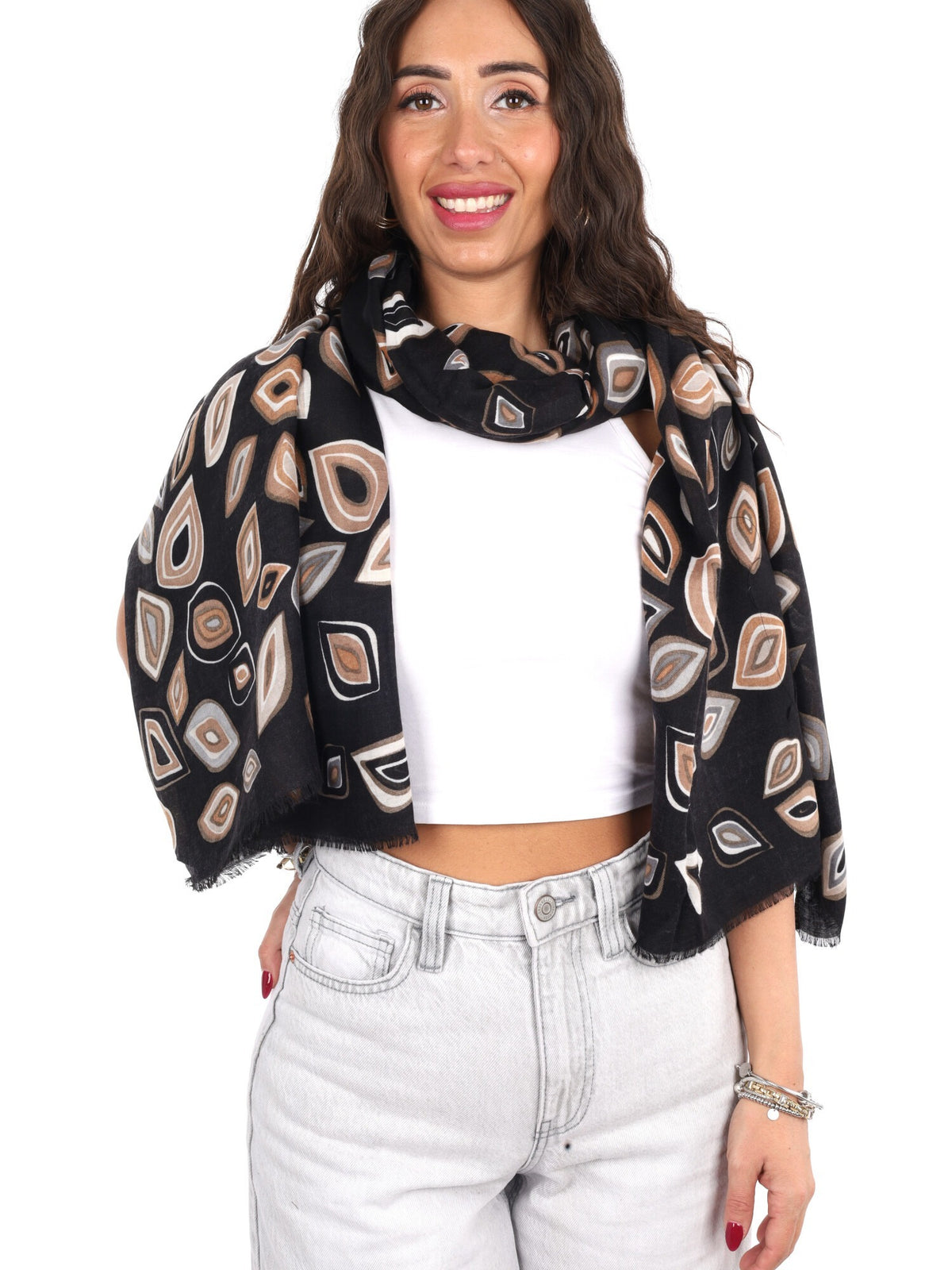 Miss love pashmina da unisex nero