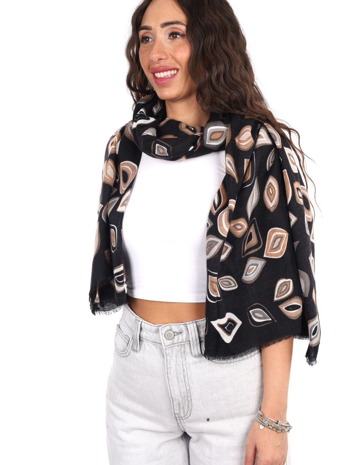 Miss love pashmina da unisex nero