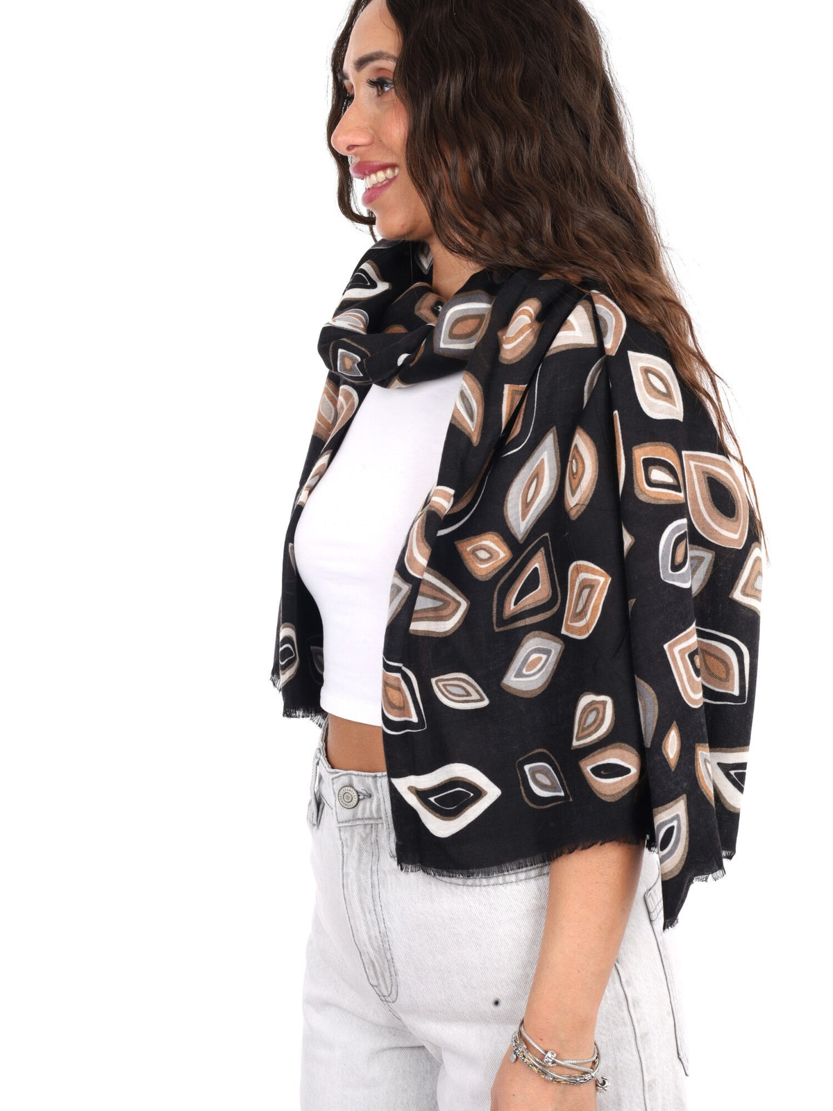 Miss love pashmina da unisex nero