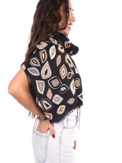 Miss love pashmina da unisex nero