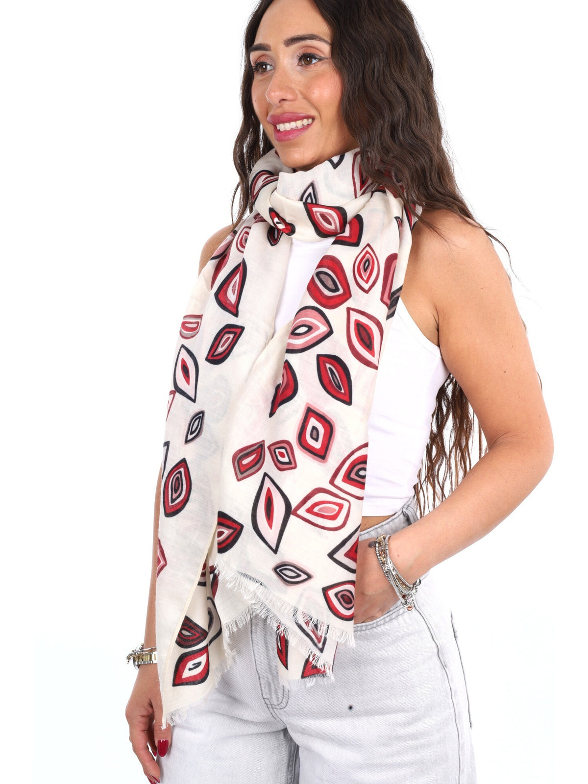 Miss love pashmina da unisex panna