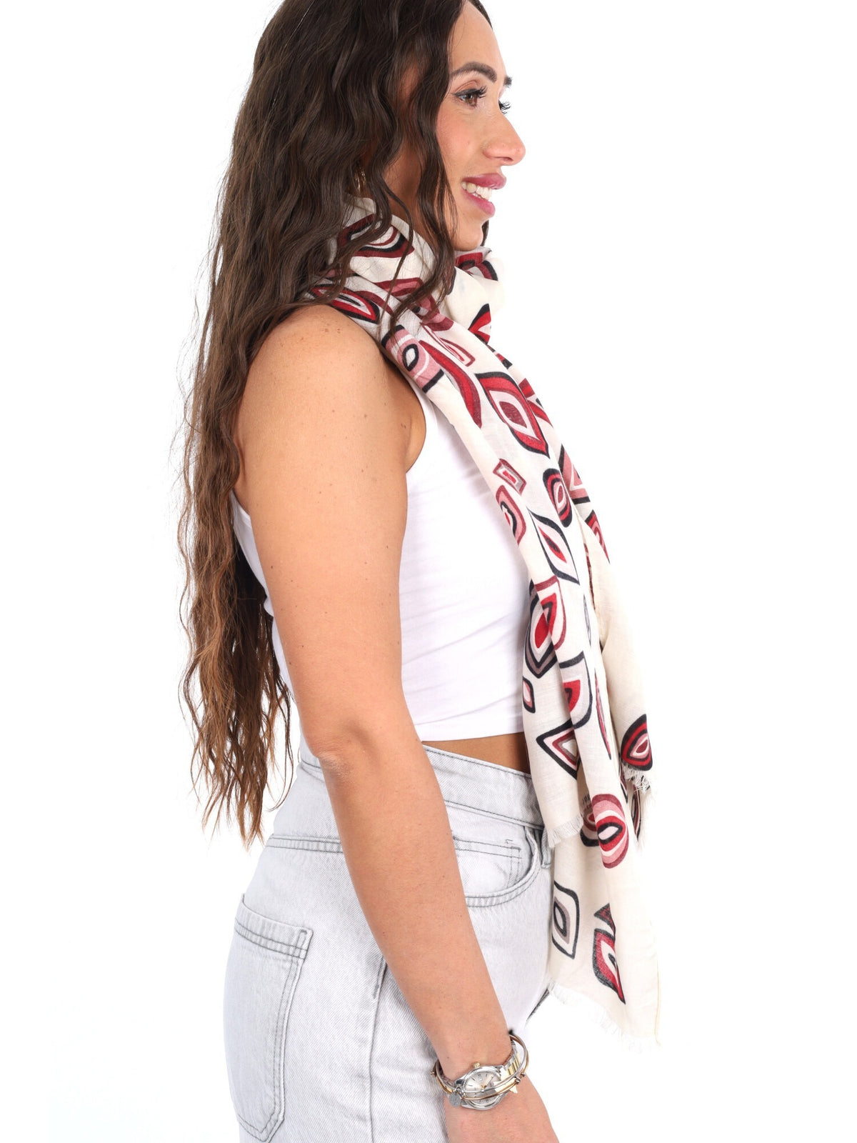 Miss love pashmina da unisex panna