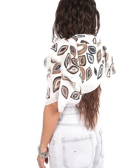 Miss love pashmina da unisex panna
