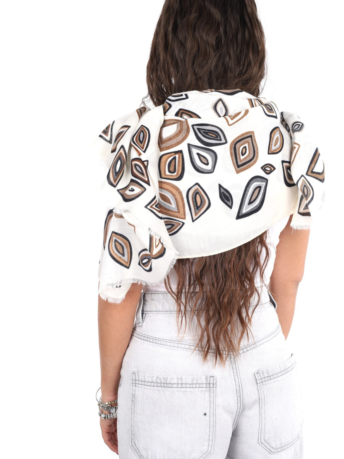 Miss love pashmina da unisex panna