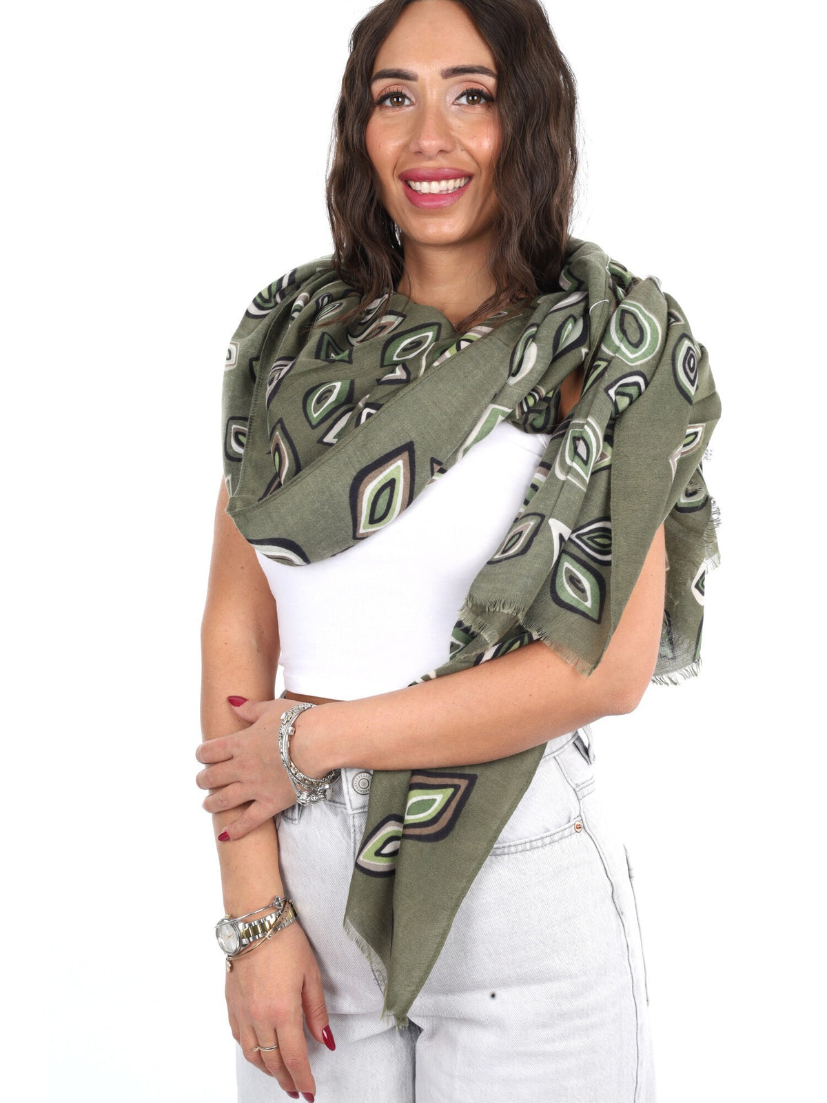 Miss love pashmina da unisex verde