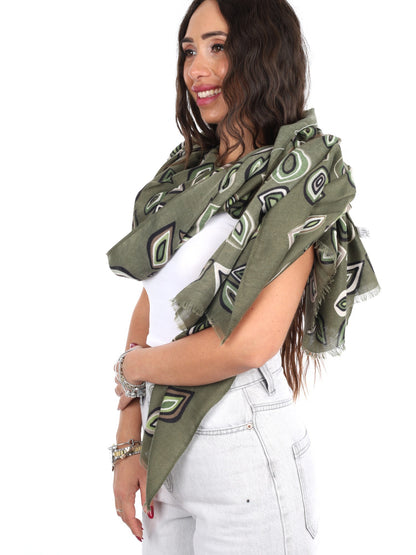 Miss love pashmina da unisex verde