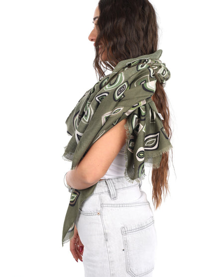 Miss love pashmina da unisex verde