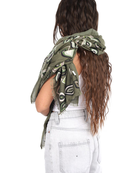 Miss love pashmina da unisex verde