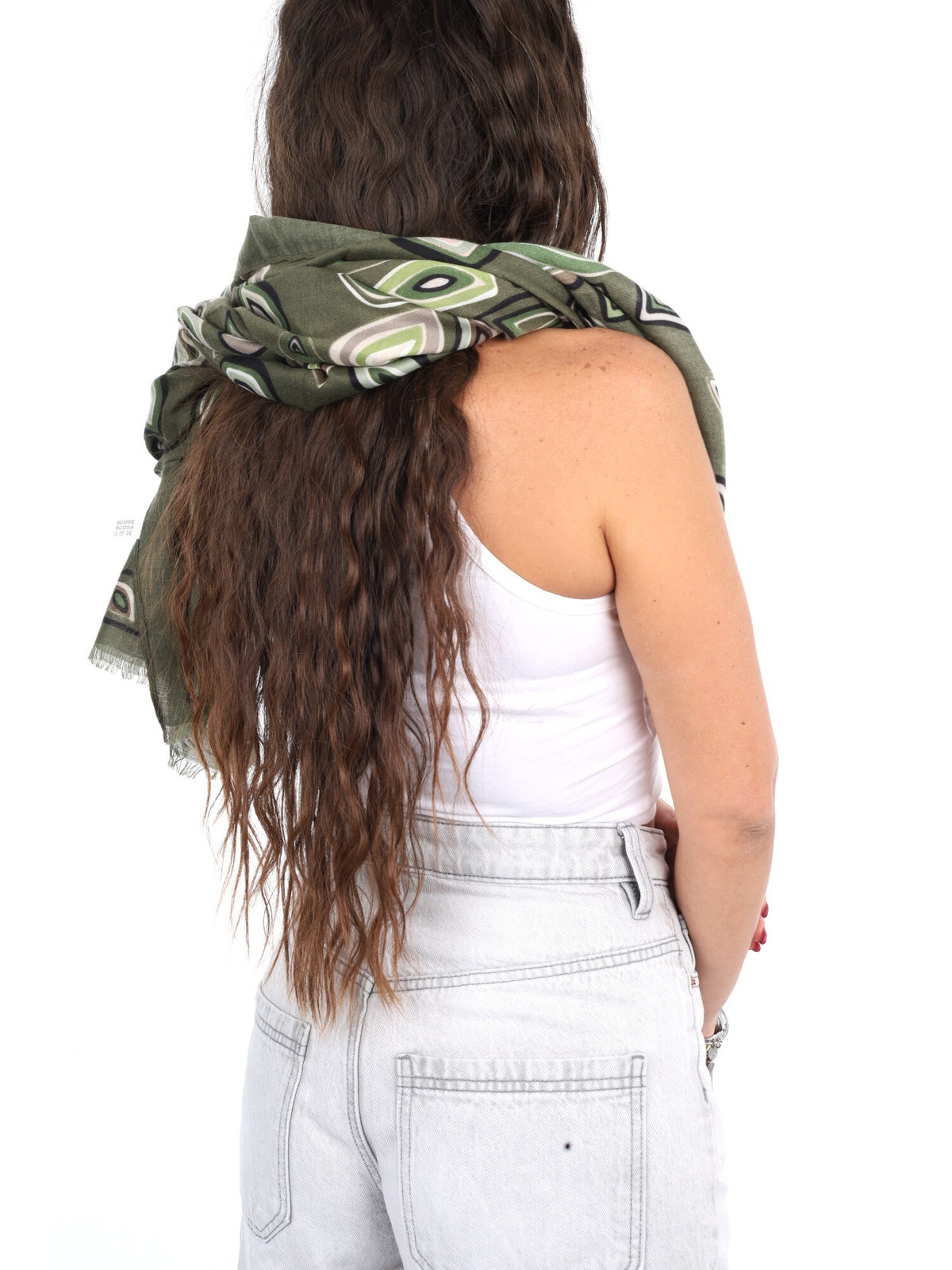 Miss love pashmina da unisex verde