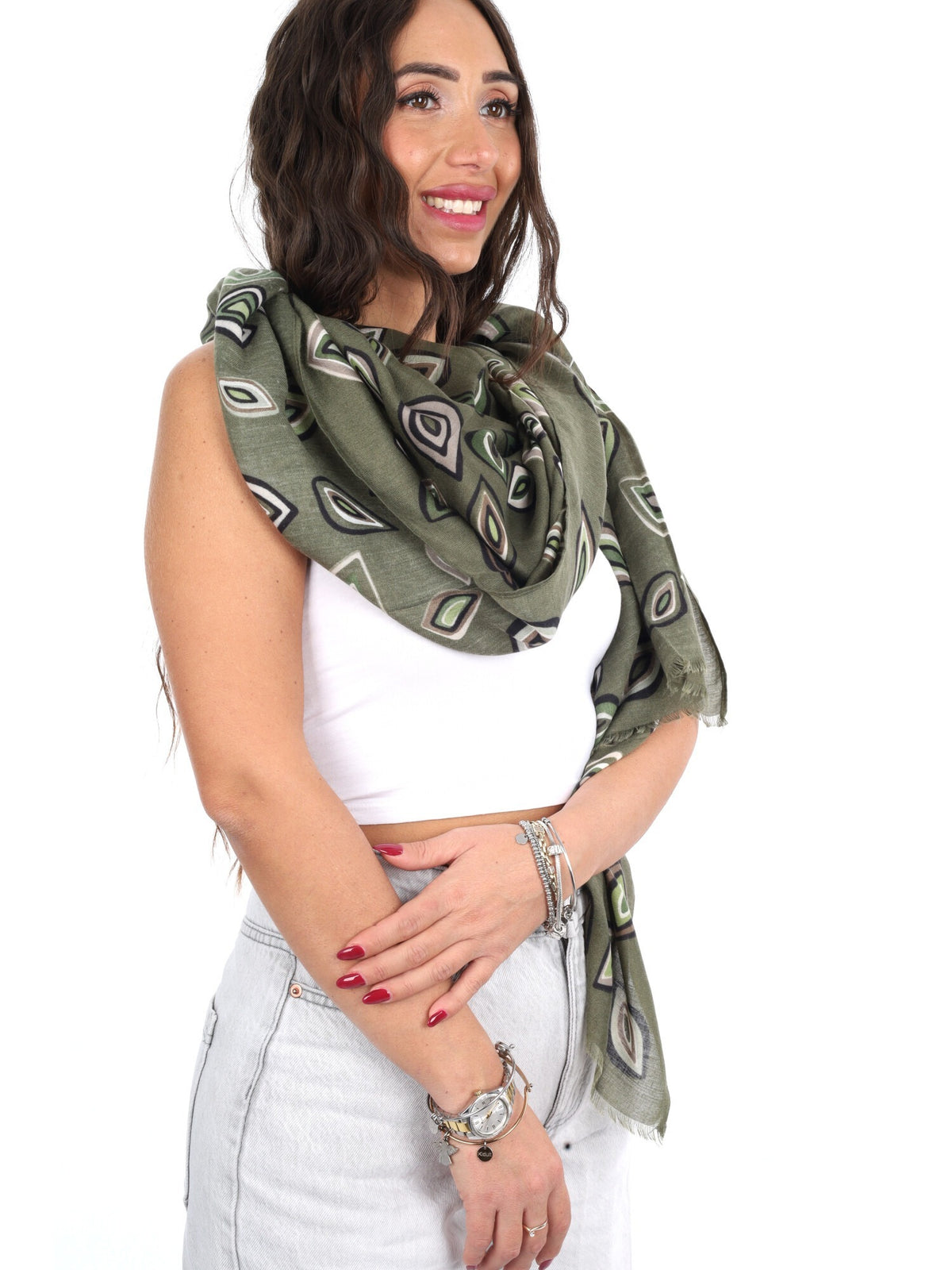 Miss love pashmina da unisex verde