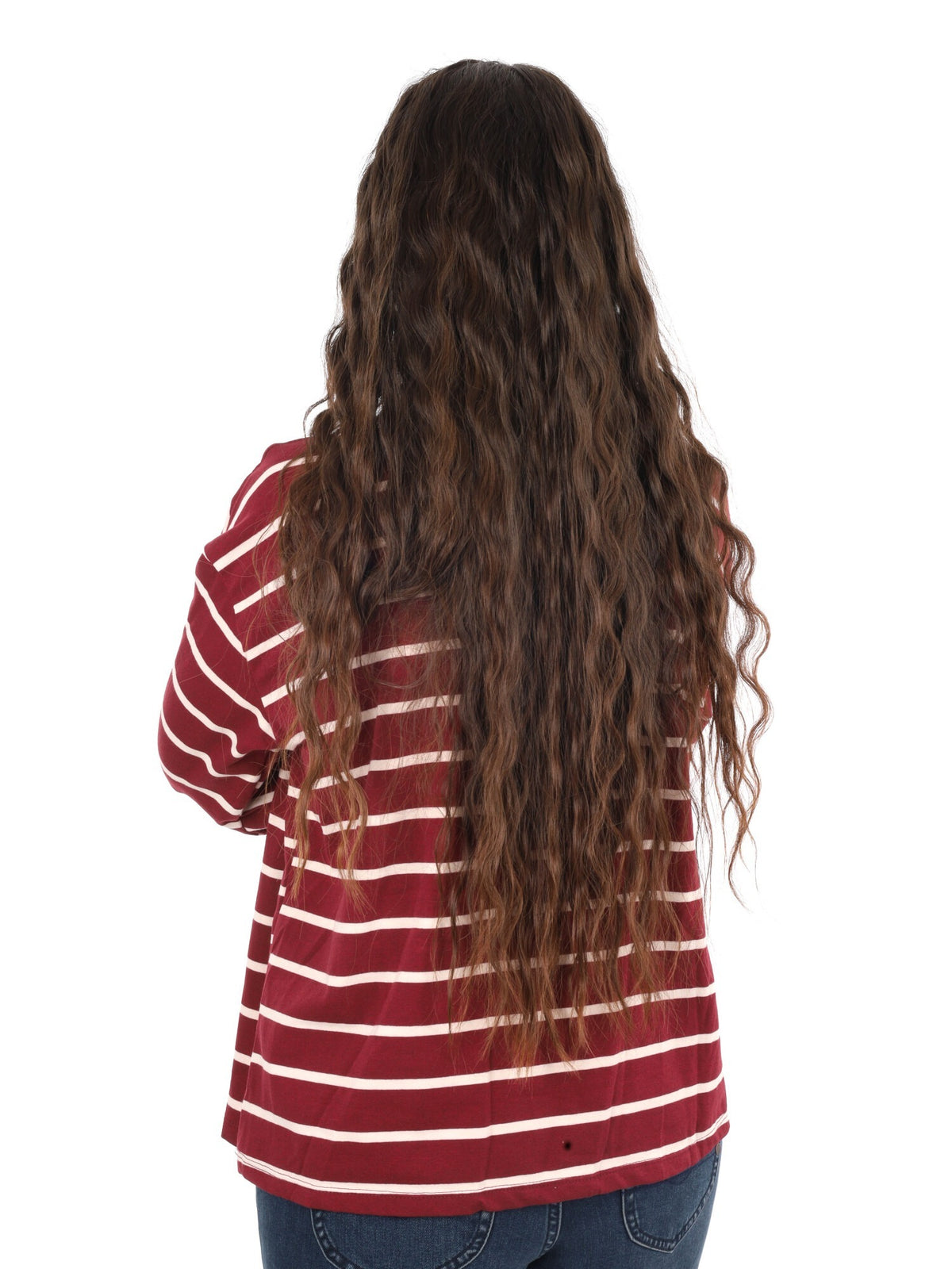Miss love polo righe da donna rosso