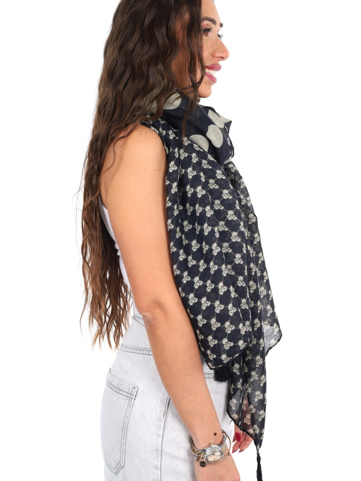 Pashbag pashmina da unisex nero