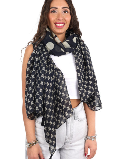 Pashbag pashmina da unisex nero