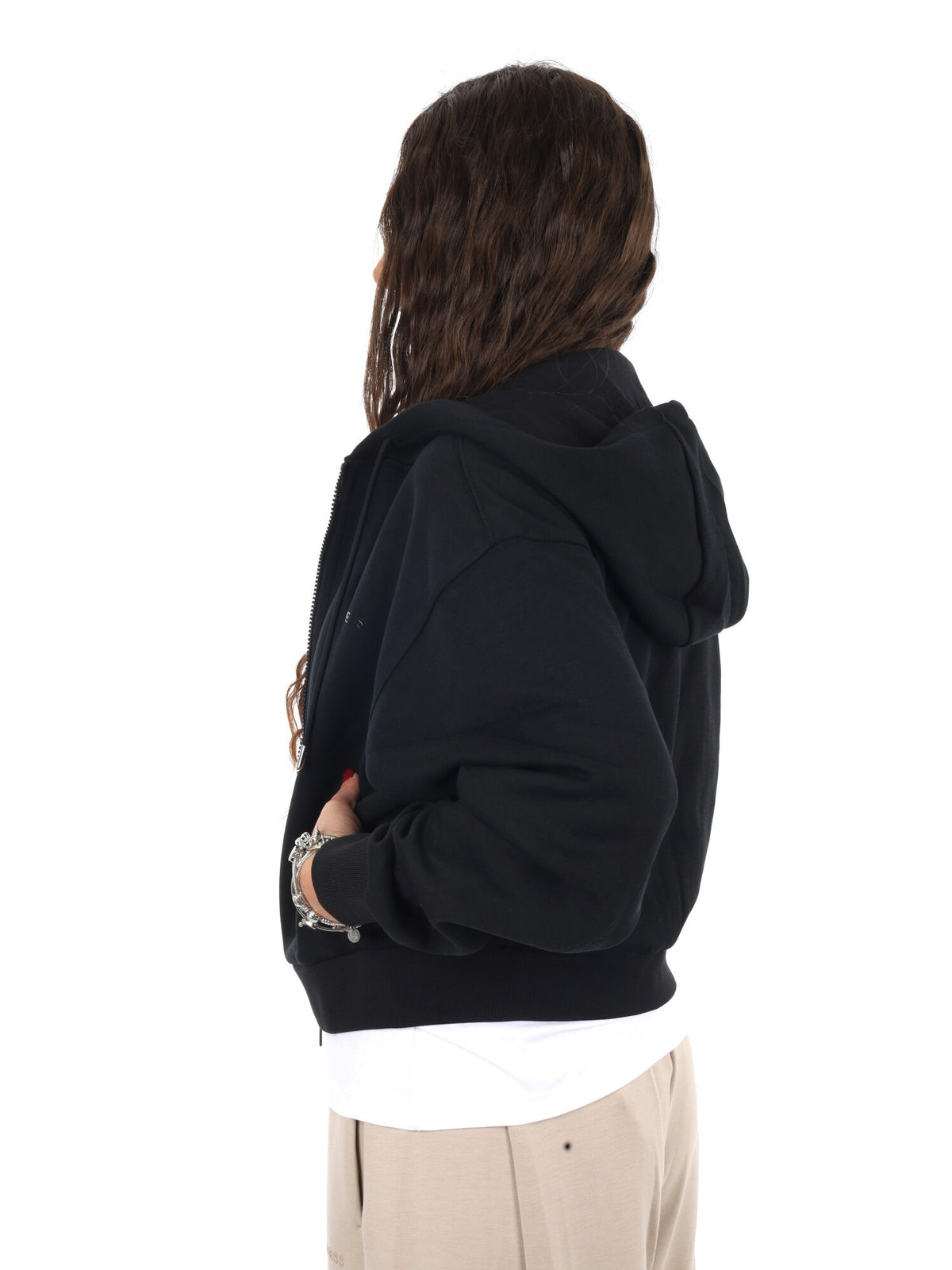 Guess brianna fullzi felpa da donna nero