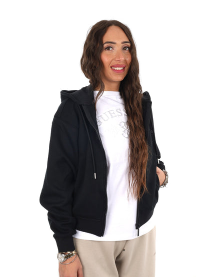 Guess brianna fullzi felpa da donna nero