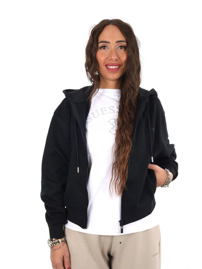 Guess brianna fullzi felpa da donna nero
