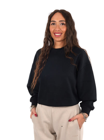 Guess brianna crew felpa da donna nero
